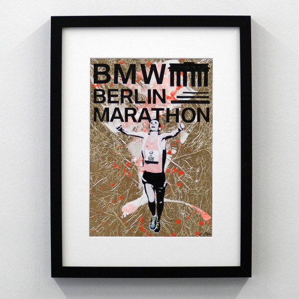 Berlin Marathon Logo Gold Orange