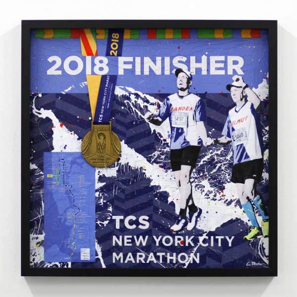 New-York-Marathon mit Medaille und Strecke